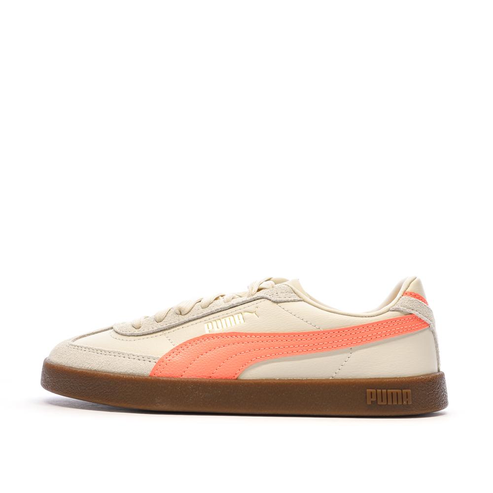 Puma Baskets Beige/Orange Femme Puma Club Ii Era