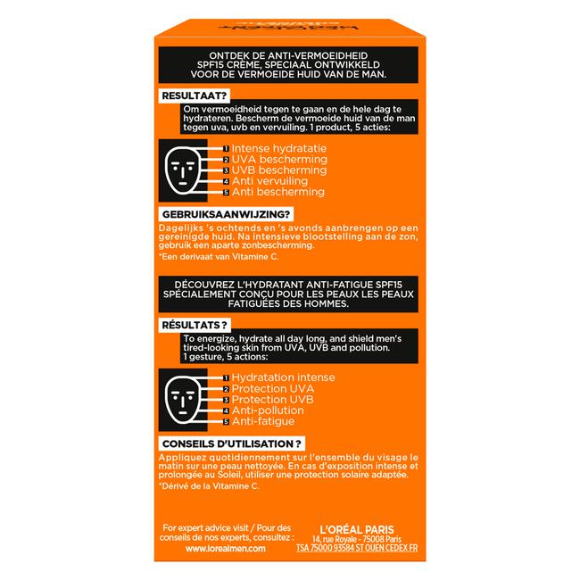 L'Oréal Hydra Energetic Hydraterende Gezichtscrème SPF 15 50ml