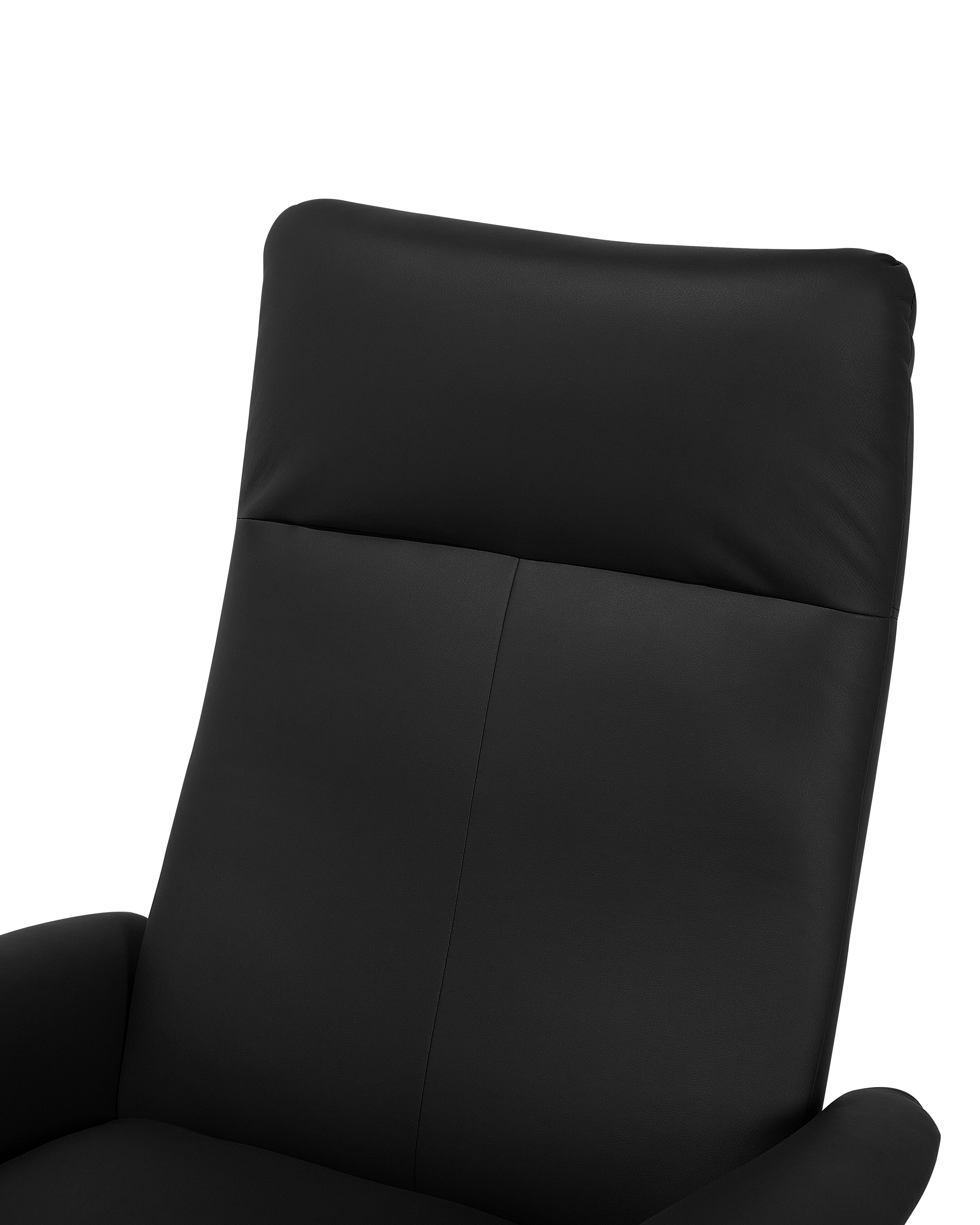 Relaxfauteuil PRIME inclusief voetensteun Kunstleer Zwart