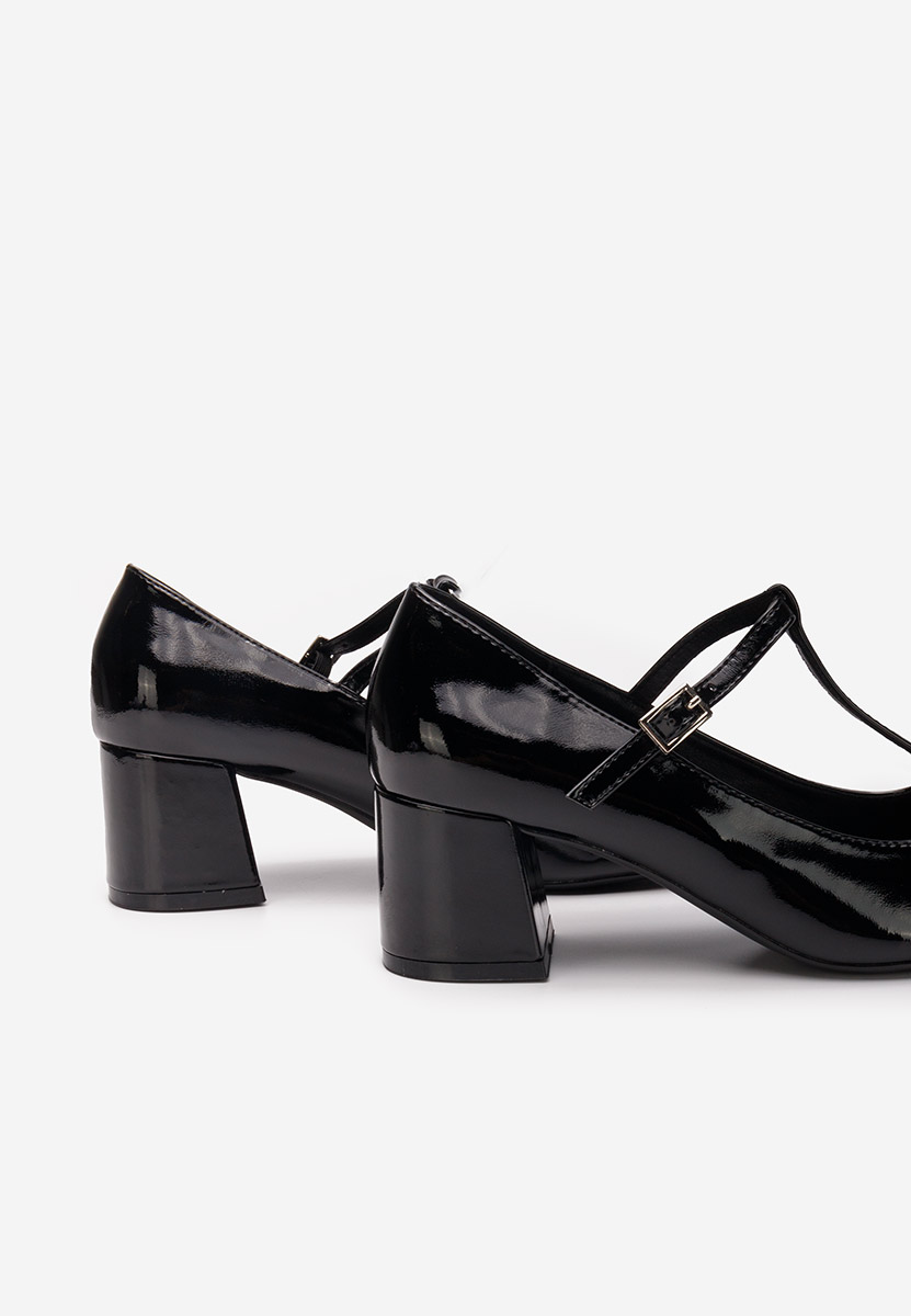Chaussures à talon épais noirs Nariela V2