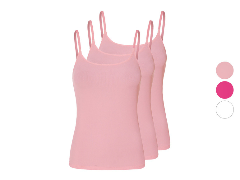 3 stuks dames geribde tops