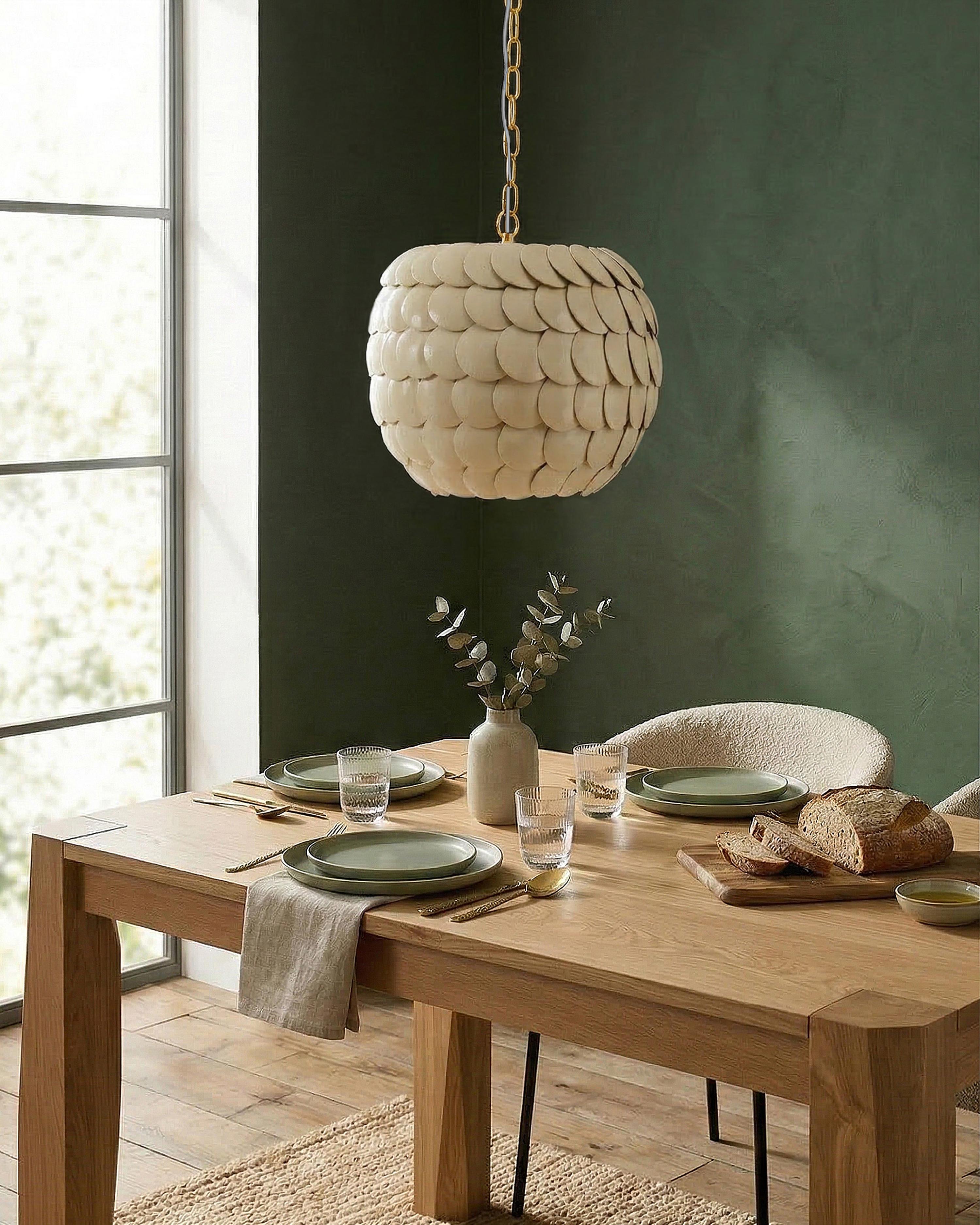 Hanglamp MASKELIYA Kokosnootschaal Beige