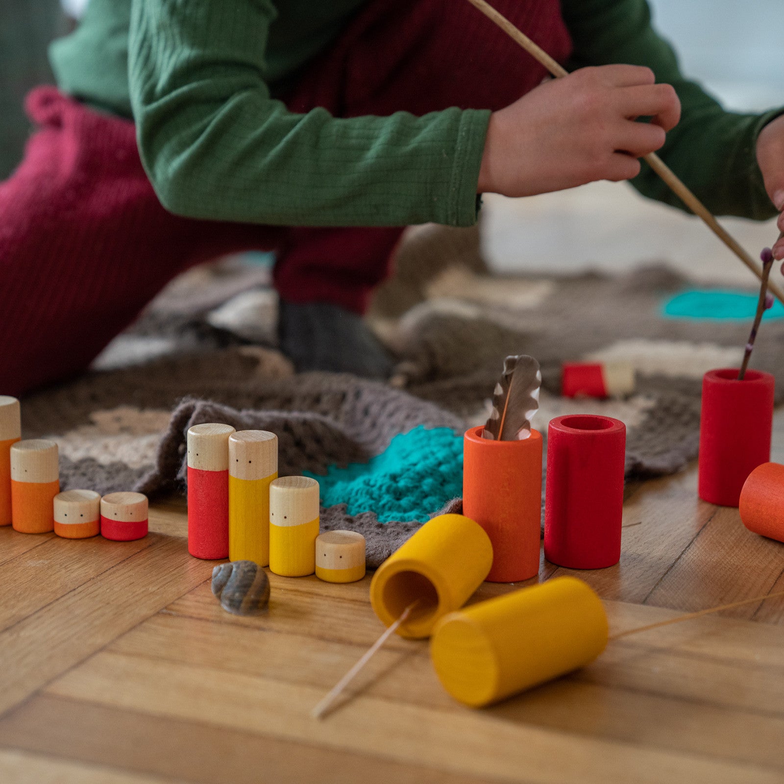 Holzspielset LO 36-teilig (Basic Colors) Grapat