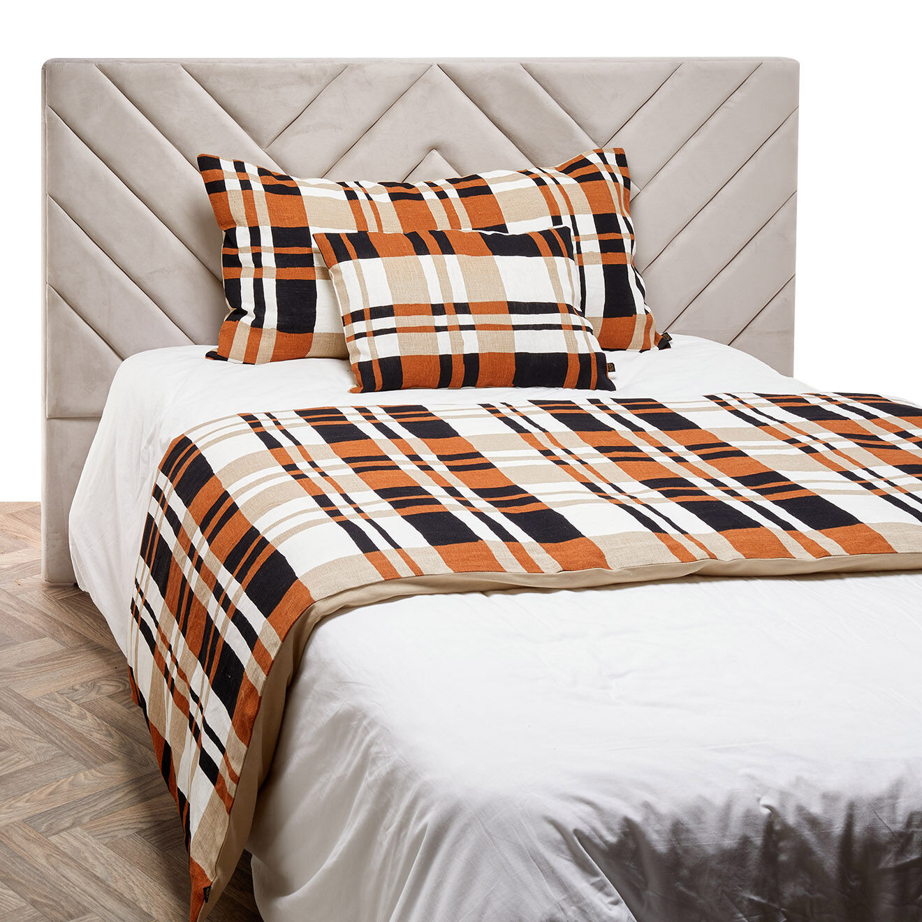 Haomy Housse de coussin en Lin & Coton Cork caramel - 40x60 cm