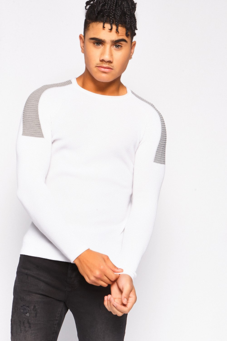 Pull fin bi couleur slim