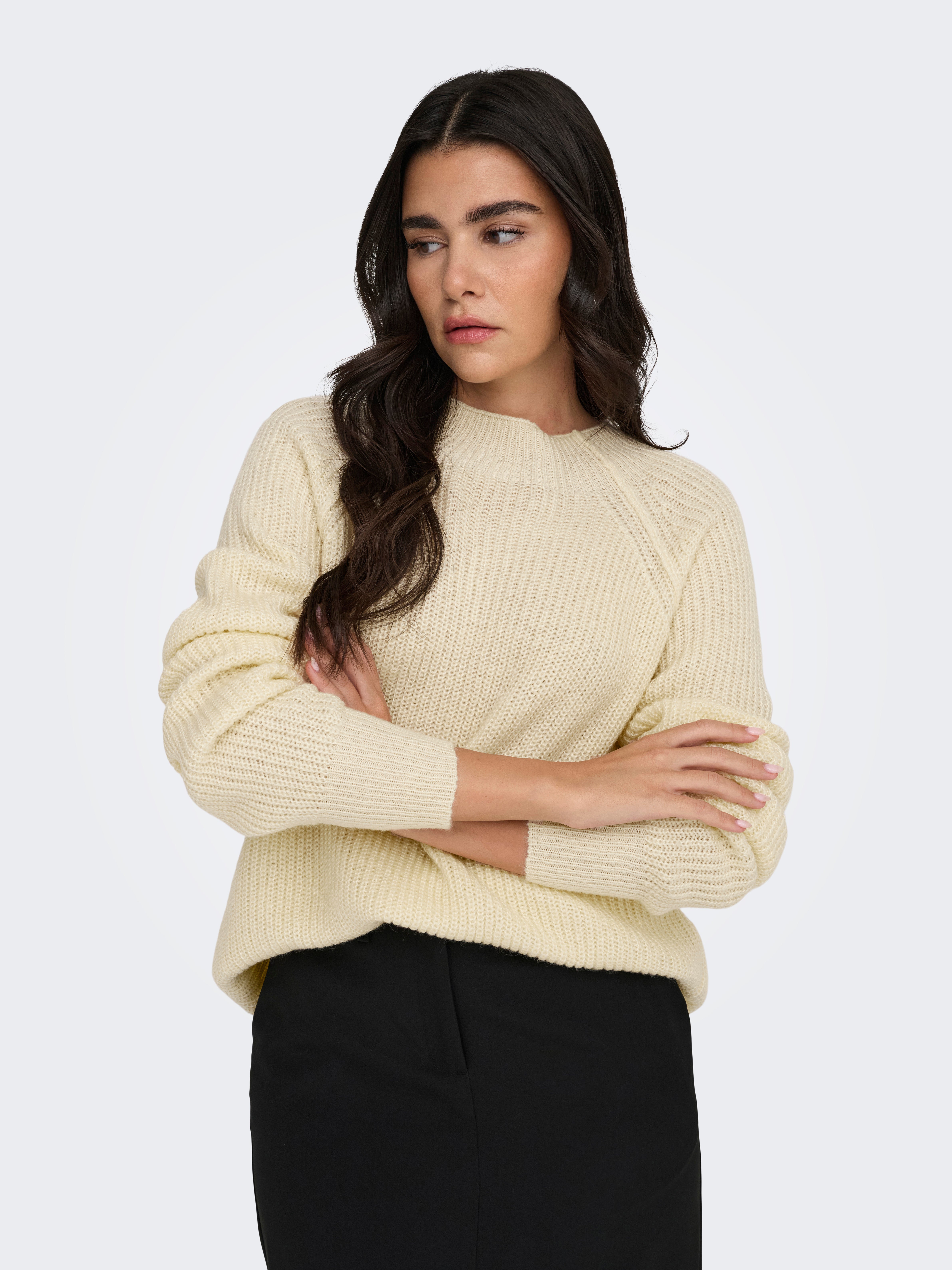 JDYMANDY Strickpullover Eggnog
