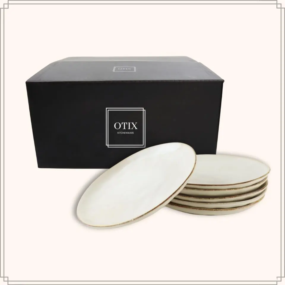 OTIX Ontbijtborden Bordenset 6 Persoons Beige 21cm Keramiek
