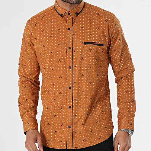 Chemise Manches Longues Camel