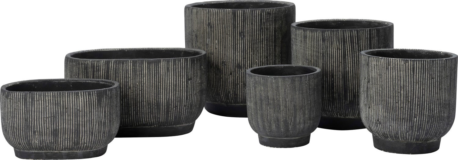 Intratuin bloempot Cort zwart D 15 H 15 cm