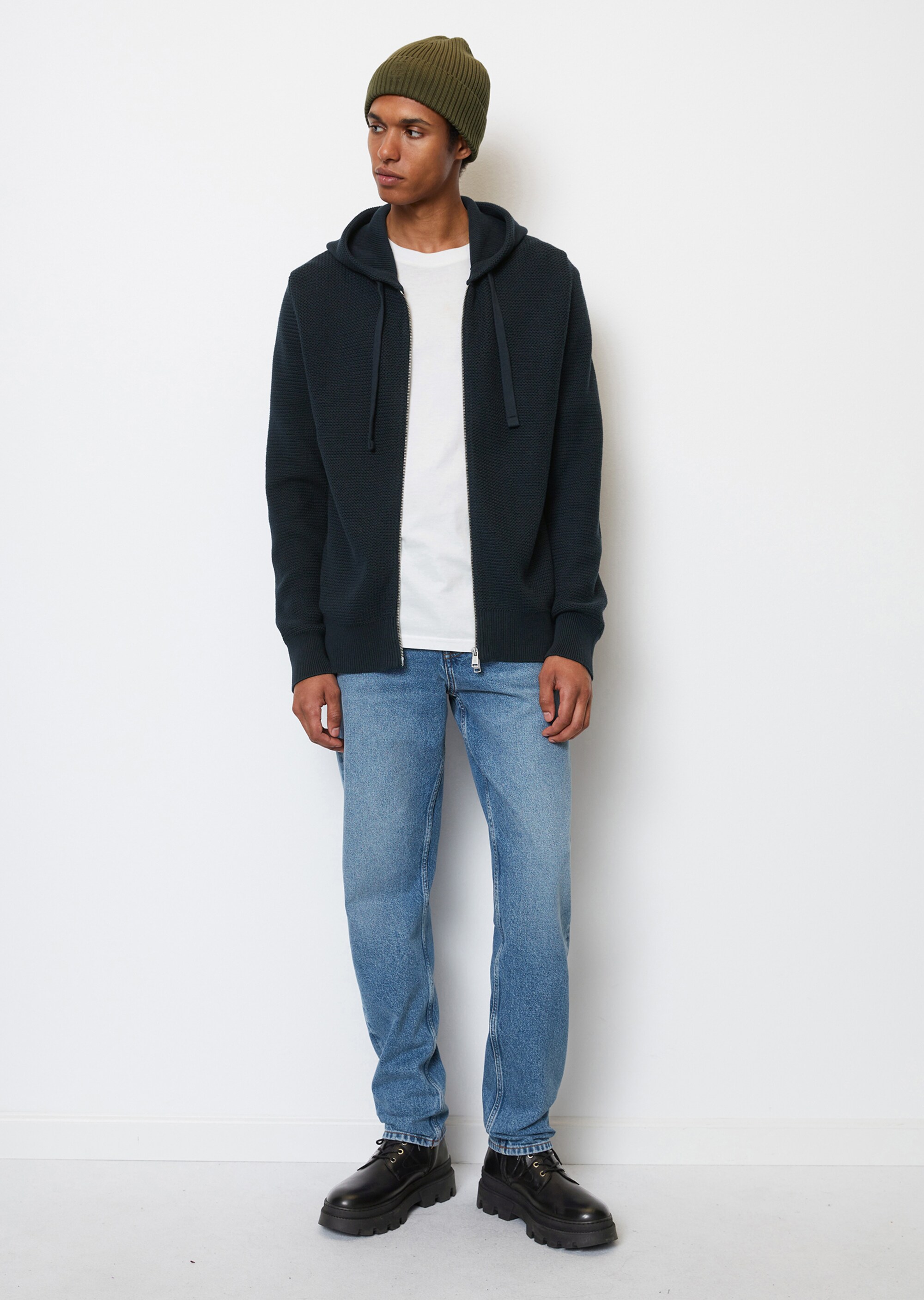 DfC Kapuzen-Strickjacke regular aus Bio-Baumwolle