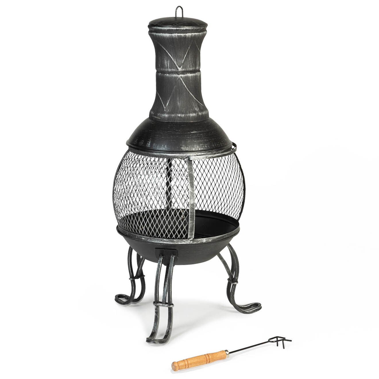 Pratik Garden Brasero Mexicain noir/argent - D.39x89 cm