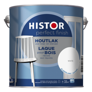 Histor Perfect Finish houtlak zijdeglans wit 2,5 liter