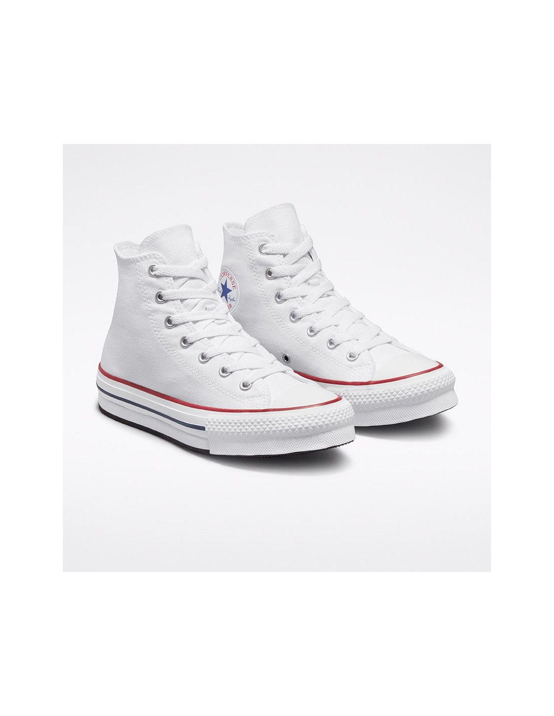 converse sneakers compensées montantes femme eva lift hi blanc