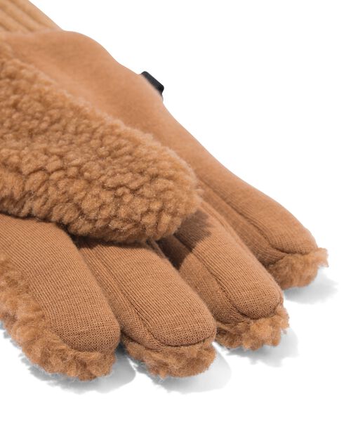 gants en teddy pour enfants beige