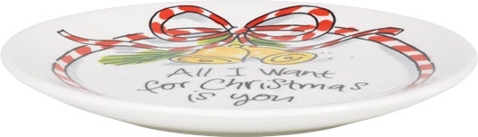 Blond Amsterdam bord Christmas bells multi D 12 cm