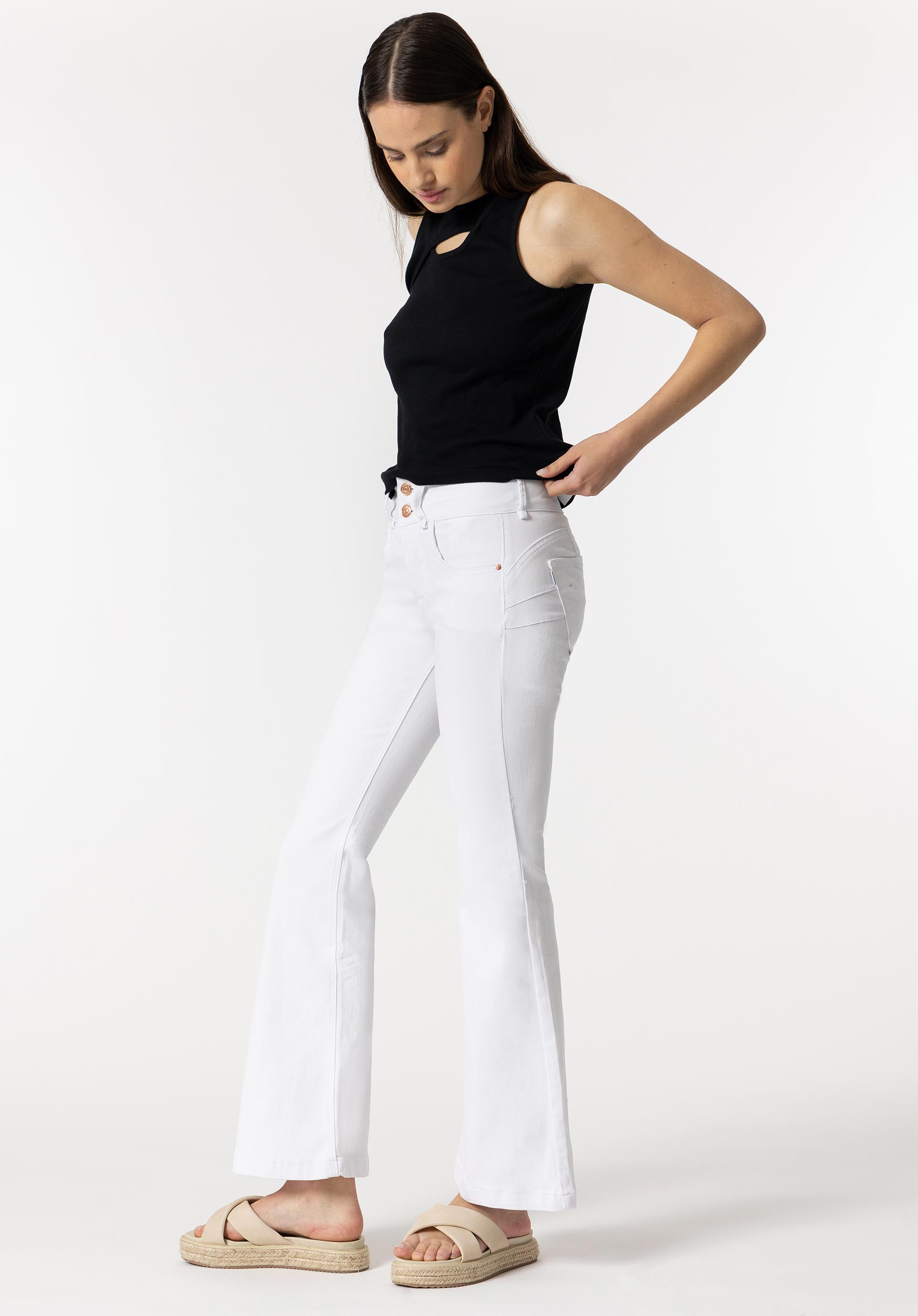 Jeans Double-up Bootcut Cintura Alta