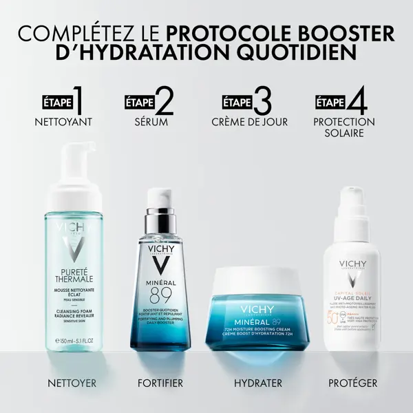 Vichy Mineral 89 Hidratação Intensiva 30ml e Creme Leve Mineral 89 50ml