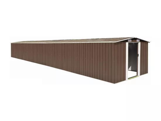 Abri de jardin Marron 257x990x181 Acier galvanisé