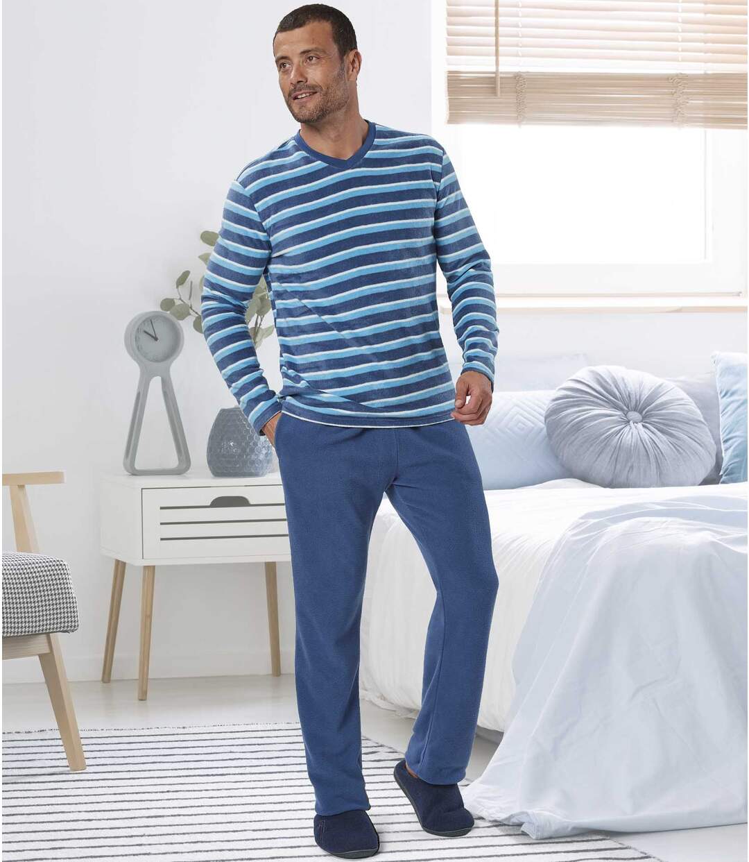 Pyjama en Micropolaire Rayé