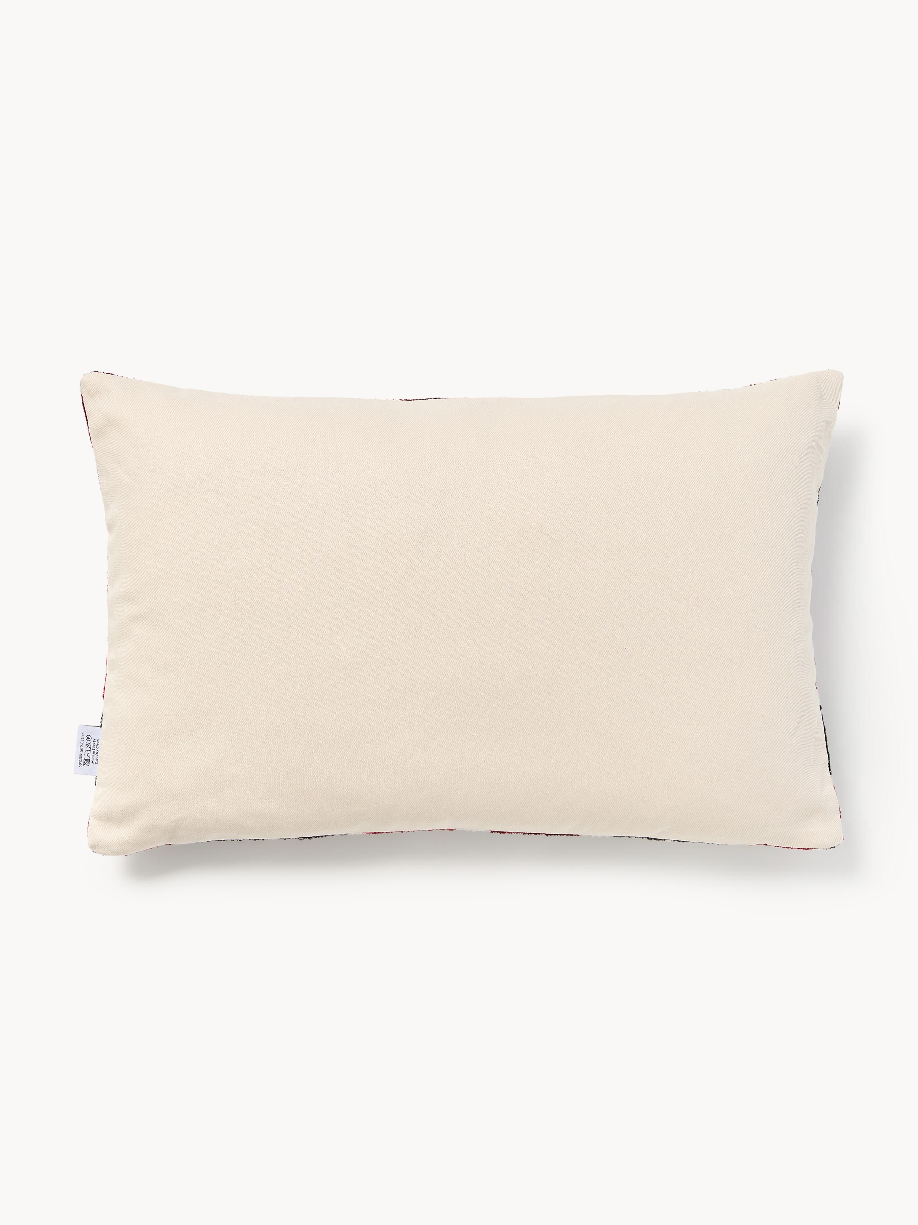 Zijden kussenhoes Silky met abstract patroon