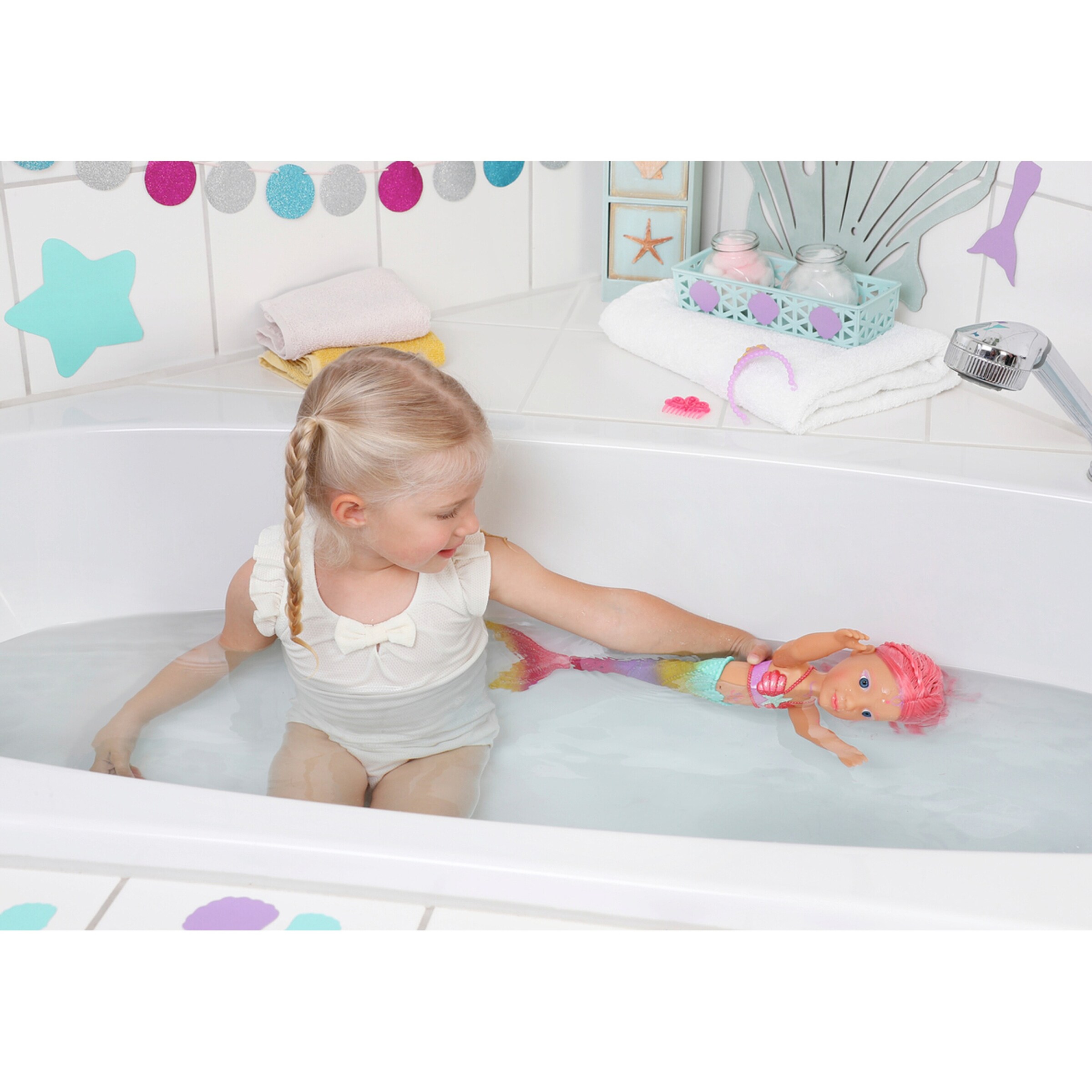 Zapf Creation - BABY BORN Puppe Little Sister Meerjungfrau 46cm
