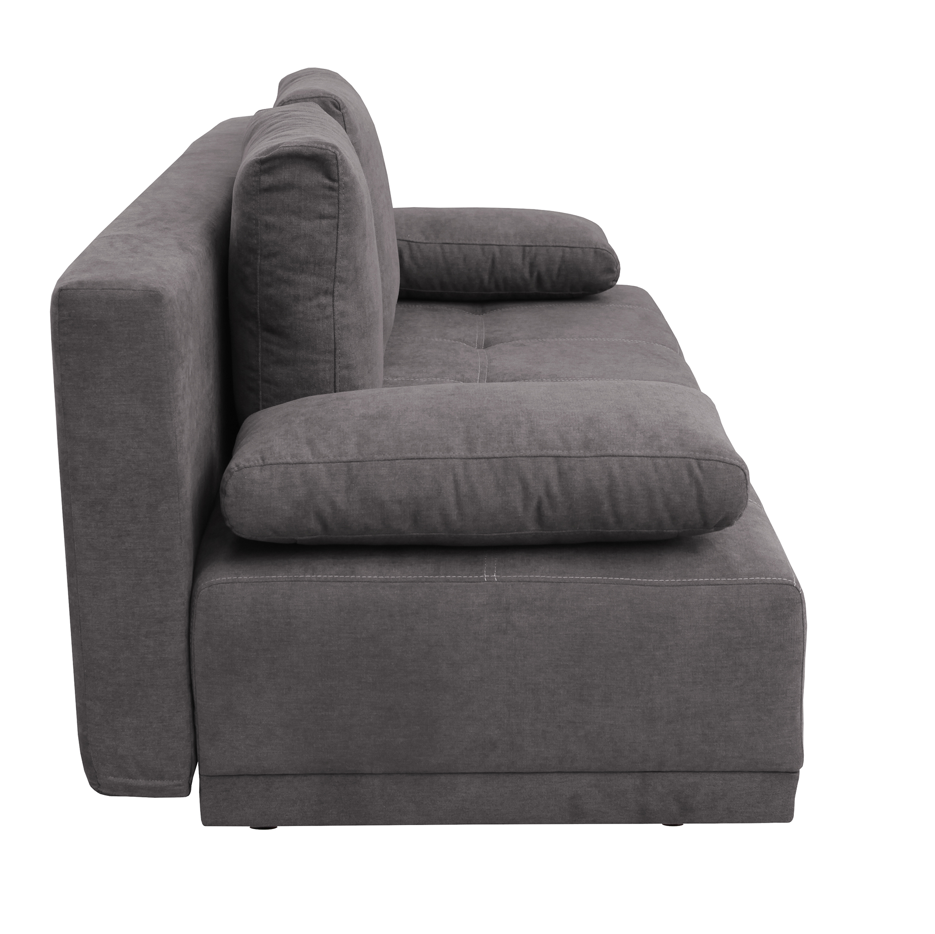 Schlafsofa - graubraun - mit Staukasten - 194 cm