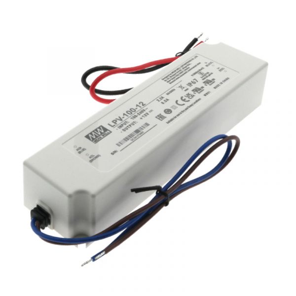 Ledme Transformador Para Fita Led Mean Well 100W 12Vdc Ip67