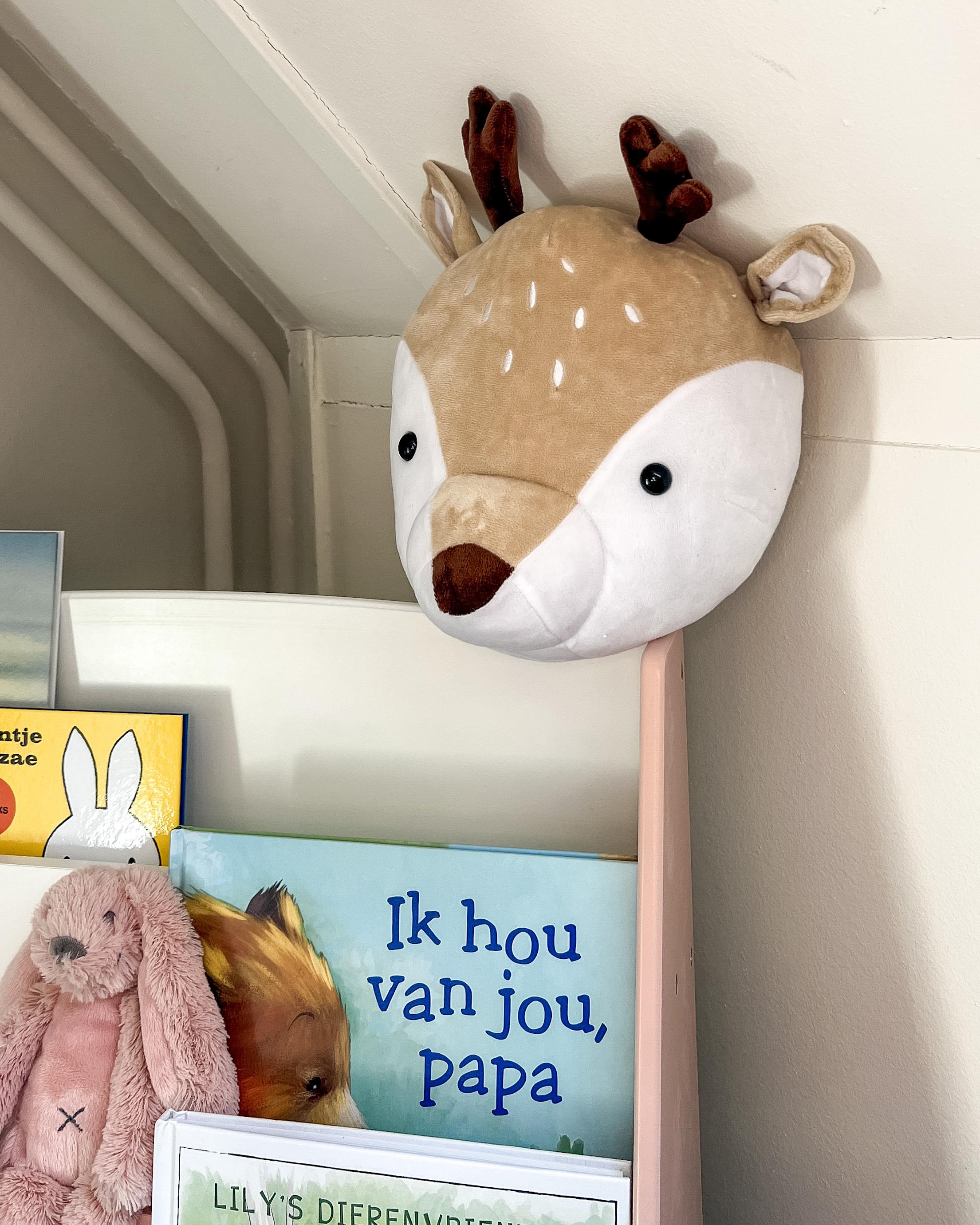 Boekenkast met 4 planken LILOET 70 cm Pastelroze