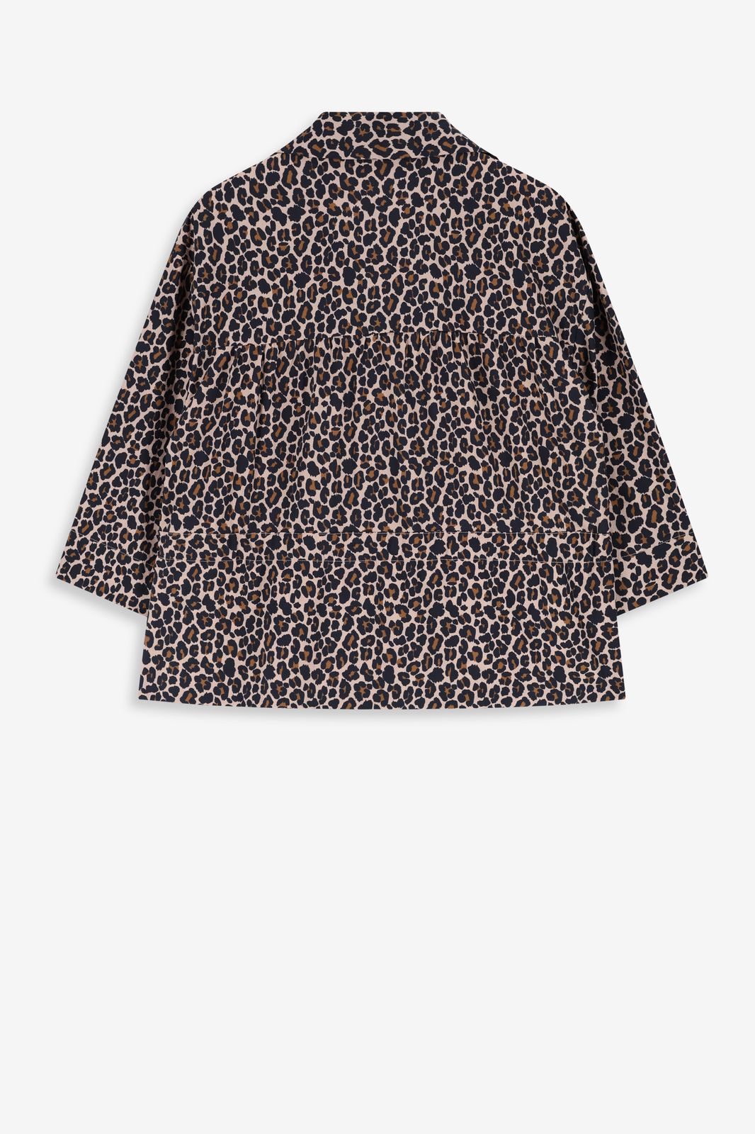 Bruine blouse met leopard print