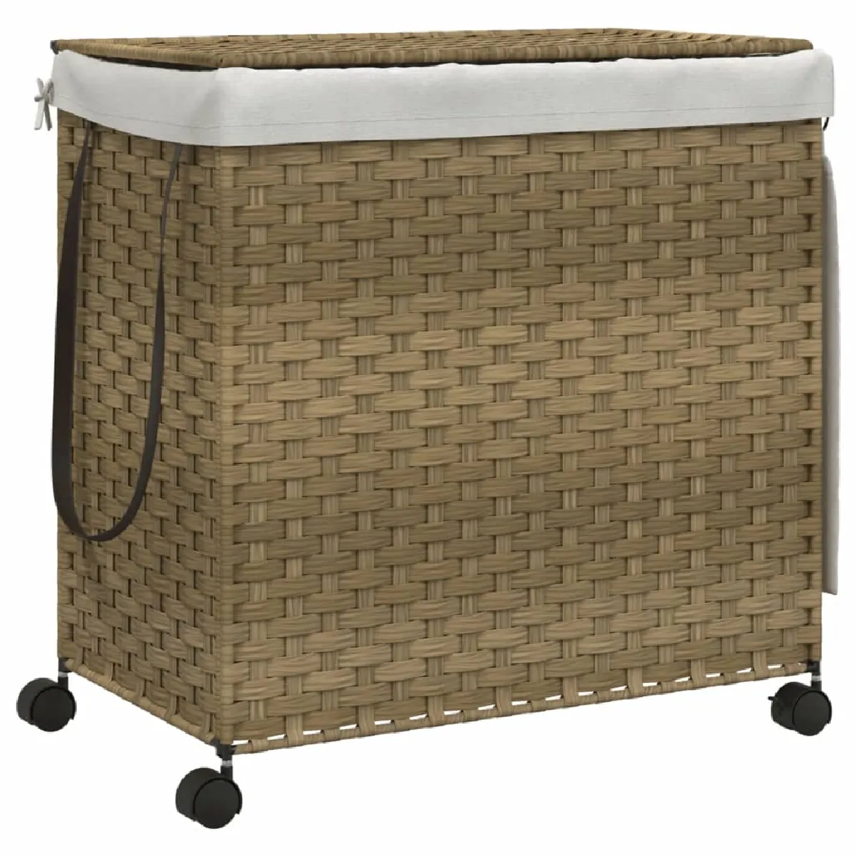 VidaXL Panier à linge avec roulettes - Résine