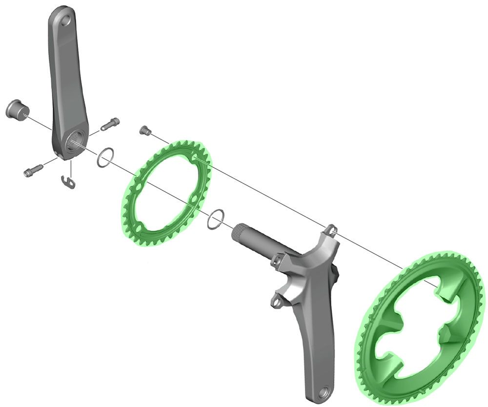 Shimano 105 Kettenblatt für FC-R7100 50/34 Zähne kaufen | Bike-Discount