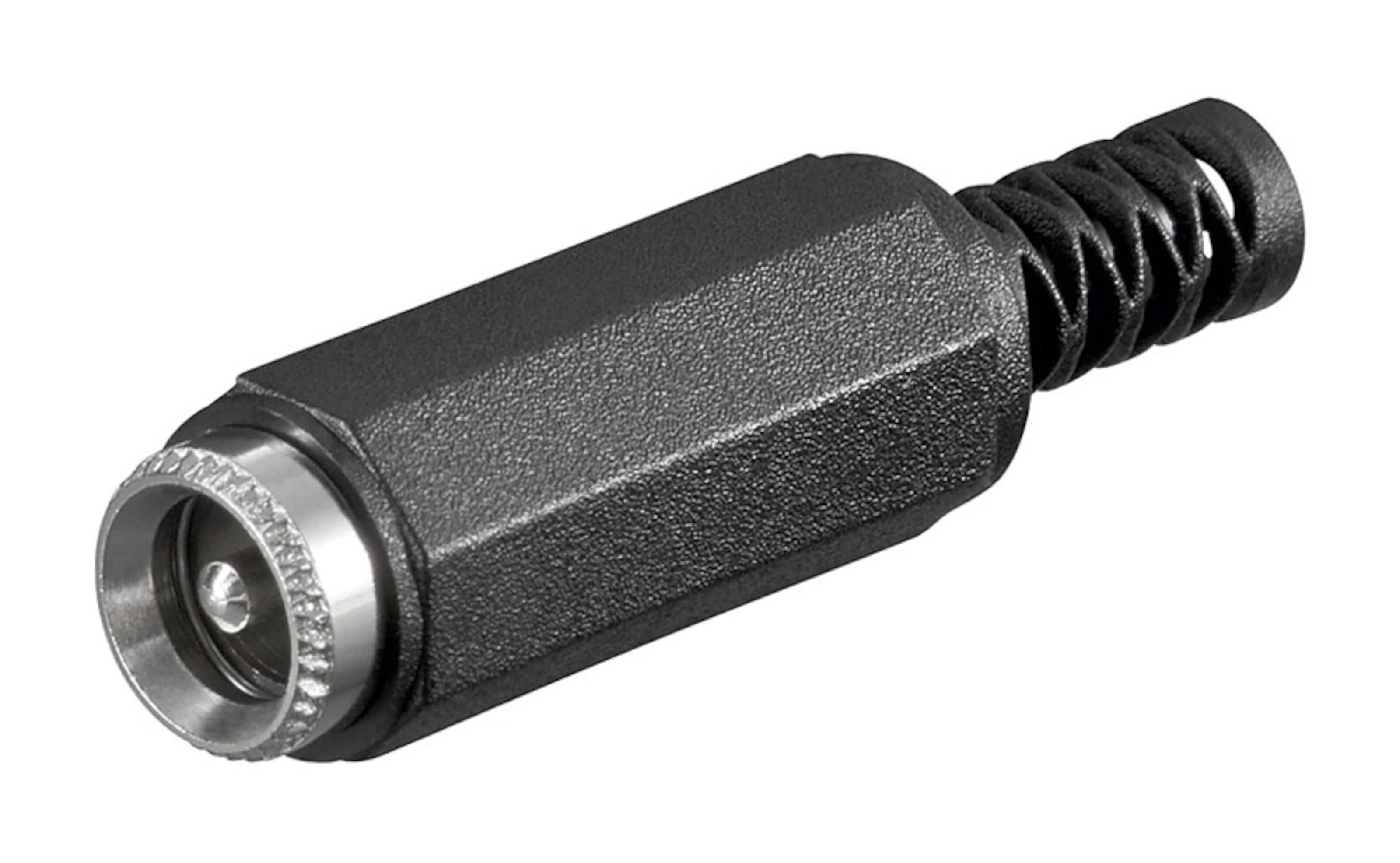 DC-kontakt hunn, ledningsmontering 2,1 mm