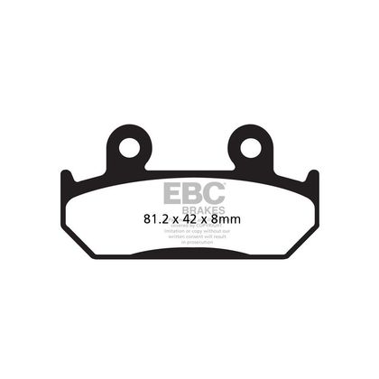 Plaquettes de freins EBC Organique avant/arrière (selon modèle)