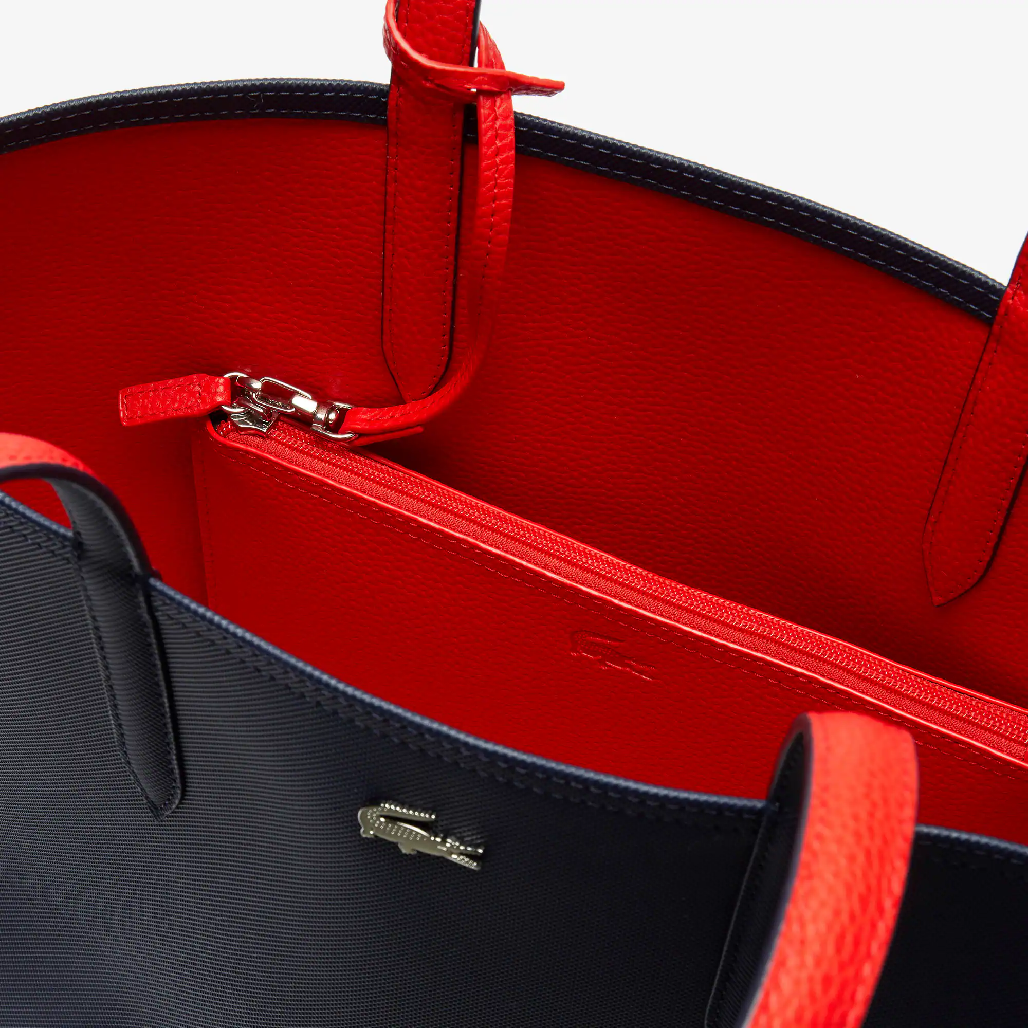 Zweifarbige Damen-Tote-Bag ANNA zum Wenden Taschen - Blau - Lacoste - Damen