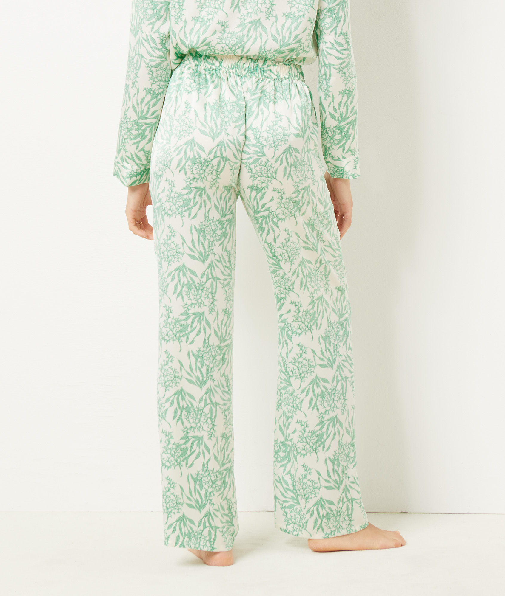 Pantalon de pyjama imprimé coupe évasée