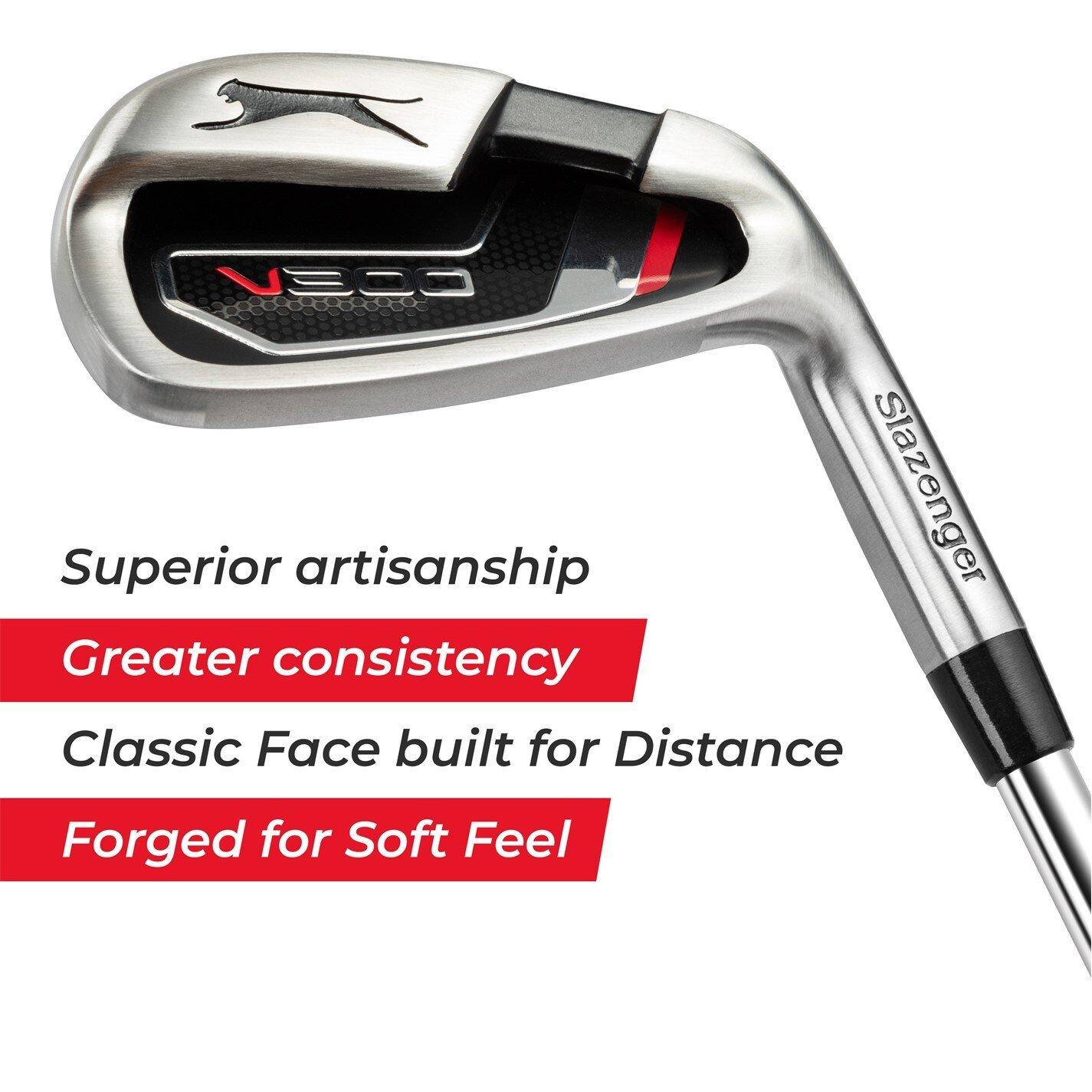 Slazenger Mens V300 Golf Irons Steel Shaft Right Hand & Left Hand