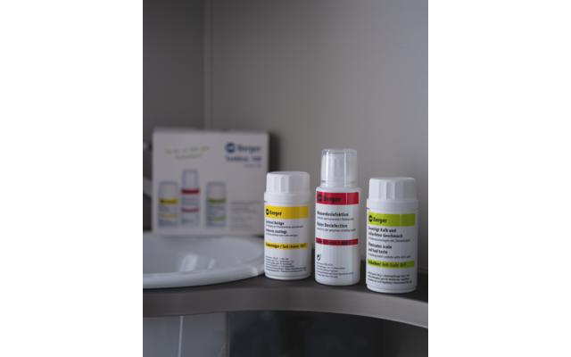 Berger Tankbox 100 Set (Tankreiniger, Wasserdesinfektion & Entkalker)