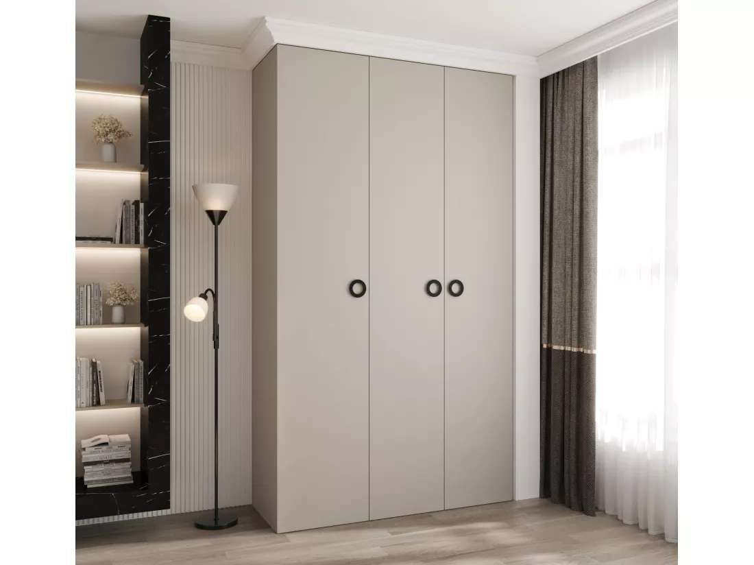 Armoire à portes battantes Como 1 245,5/140/40 3 portes (cachemire/noir)