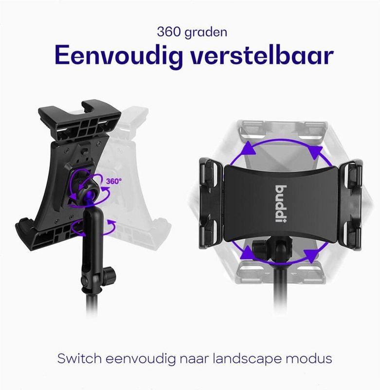Buddi Universele Bekerhouder Auto - Verstelbaar - 360° Draaibaar