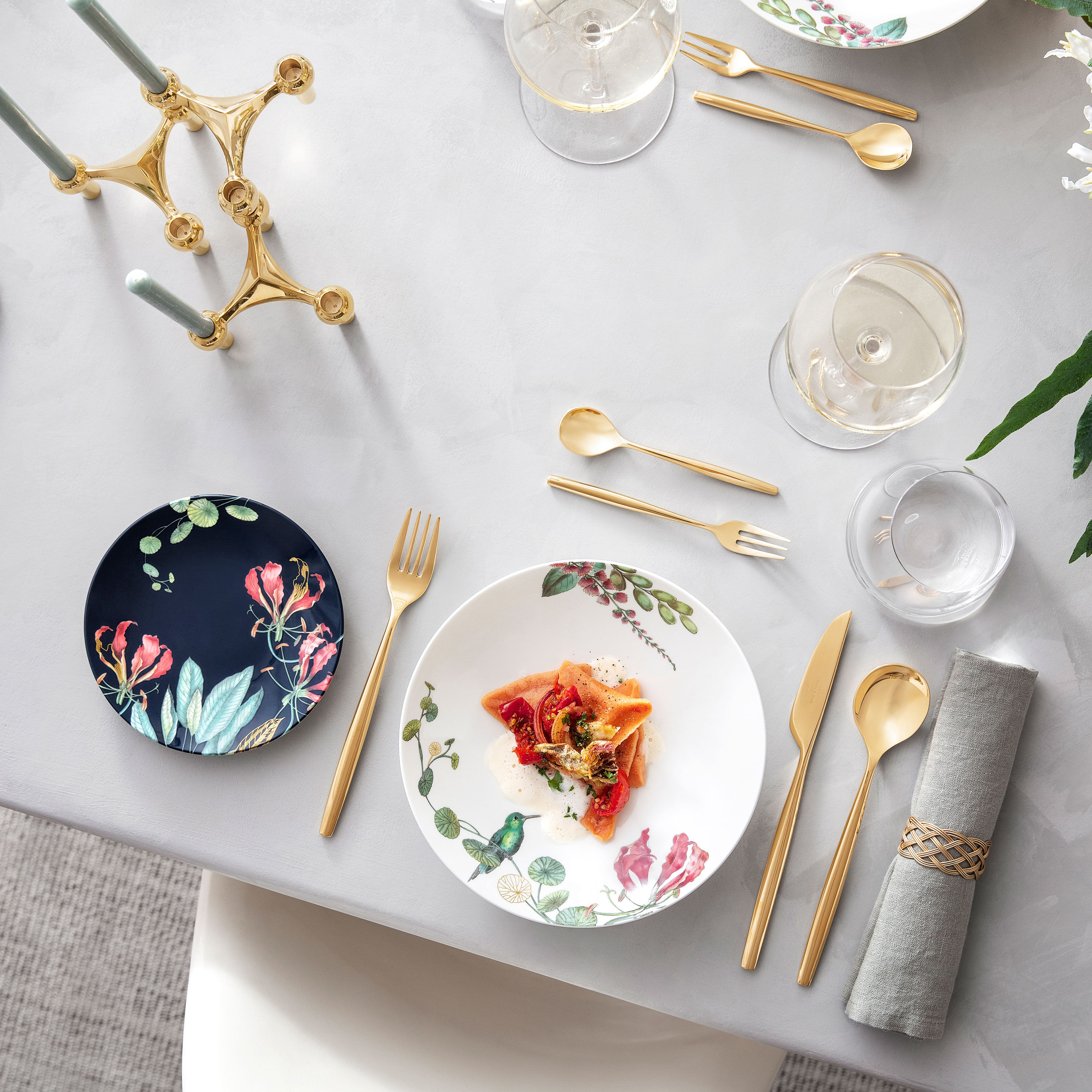 Avarua Bread plate Multi-colored, 6.3'', Premium Bone Porcelain