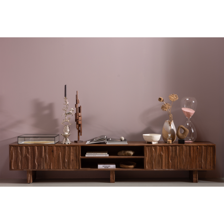 WOOOD Lavish tv-kast warm bruin