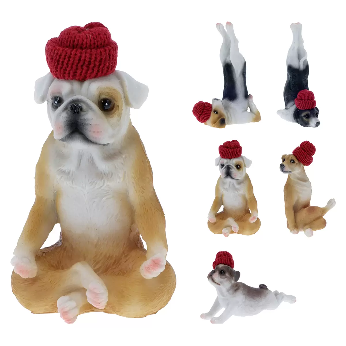 Yogahund Yoga rot,grau,weiss,braun