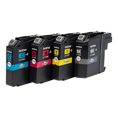 Brother LC123 - Pack de 4 - noir, cyan, magenta, jaune - cartouche d'encre originale