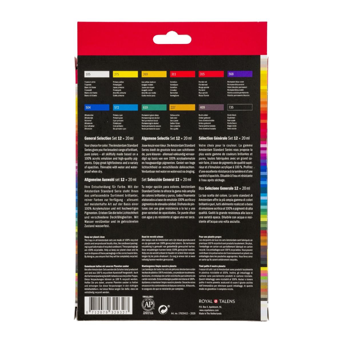 Amsterdam Acrylic Paint Set : 12x20ml