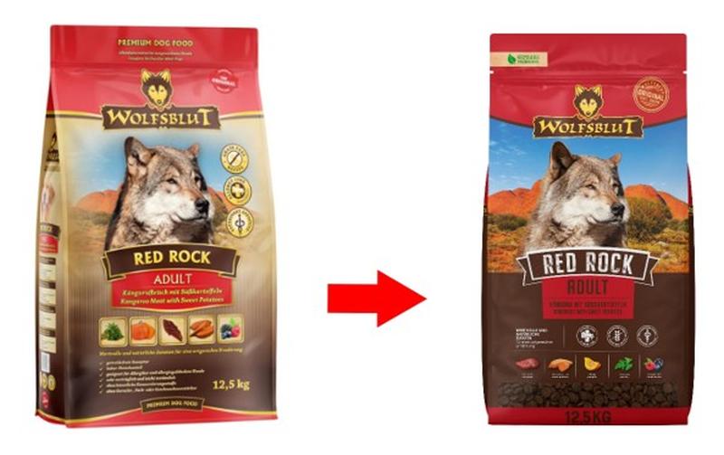 Trockenfutter Dog Red Rock Adult, 12.5 kgMit Känguru und Kürbis