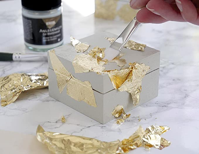 (100er Set) Deko Blattgold Imitation DIY Folie Bastel Zubehör - Gold