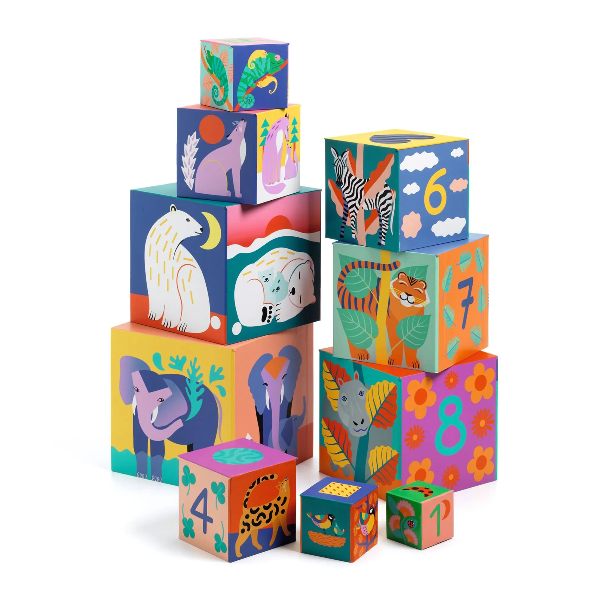 Djeco Cubes - Animaux sauvages