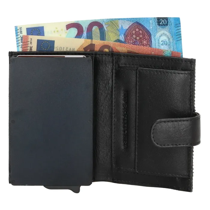 Hide & Stitches Wallowa Safety Wallet Jachtluipaard Zwart Wit