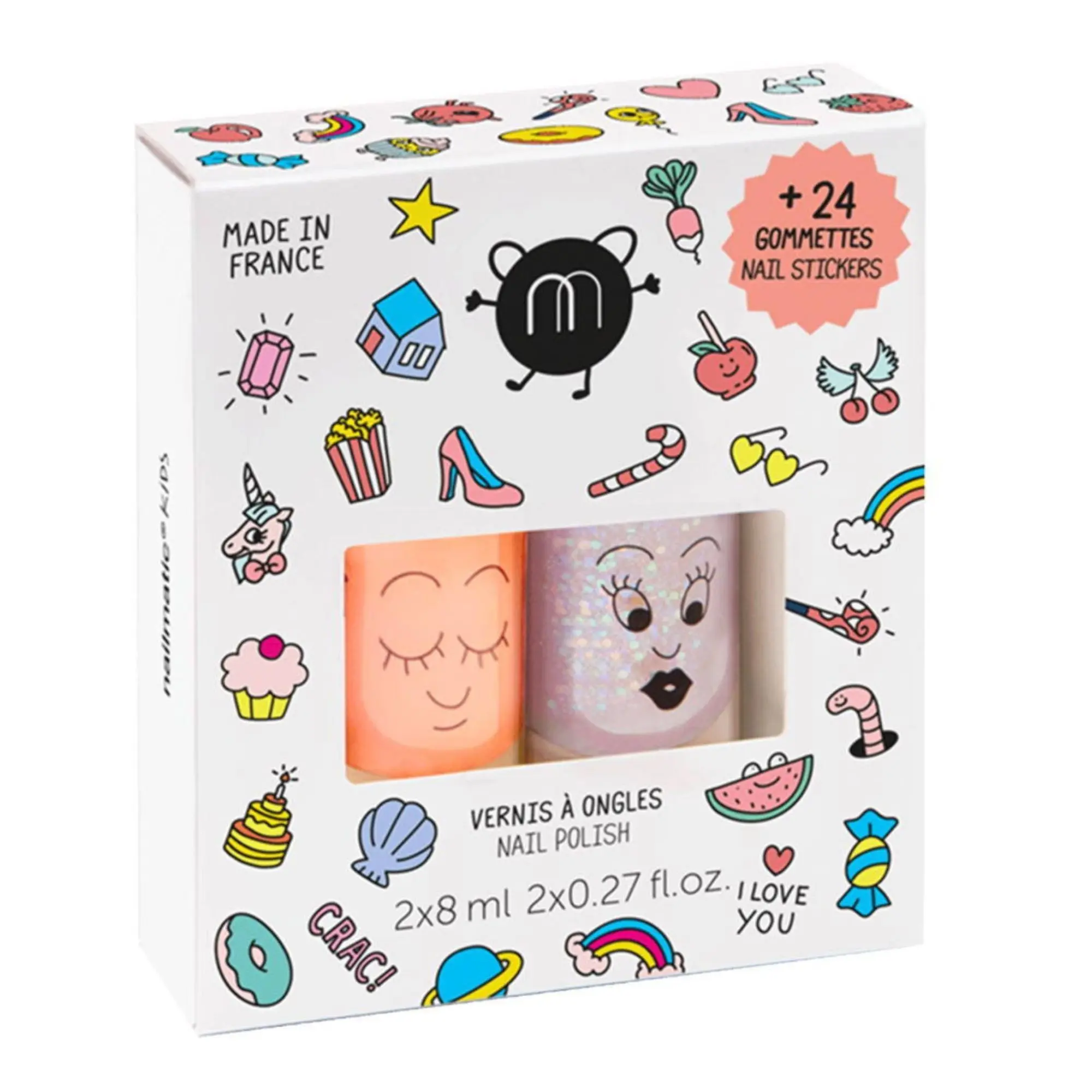 Nailmatic - Coffret Crac Vernis Enfant & Gommettes- Coffret enfant