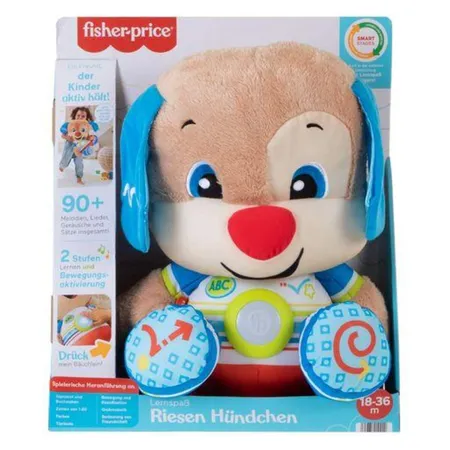 Fisher-Price Lernspaß Riesen Hündchen, Plüschtier für Kleinkinder